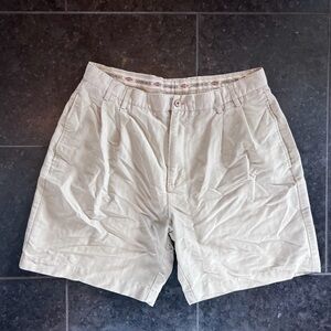 Caribbean Joe Tan Flat Front Shorts Relaxed Fit